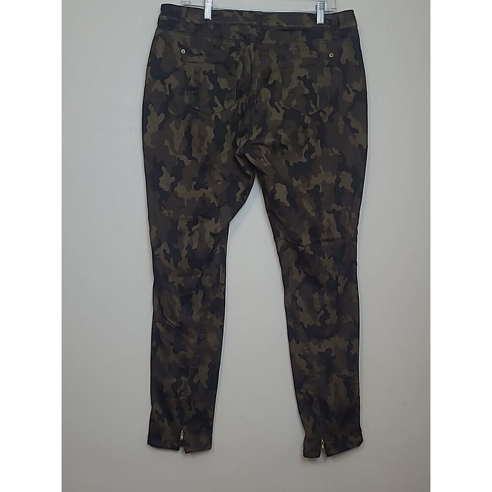 Poetic Justice Maya Skinny Womens Camouflage Green Brown Jeans Size 32R - Picture 10 of 11